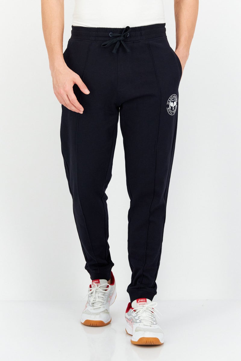 Men Regular  Fit Brand Logo Jogger Pants, Navy