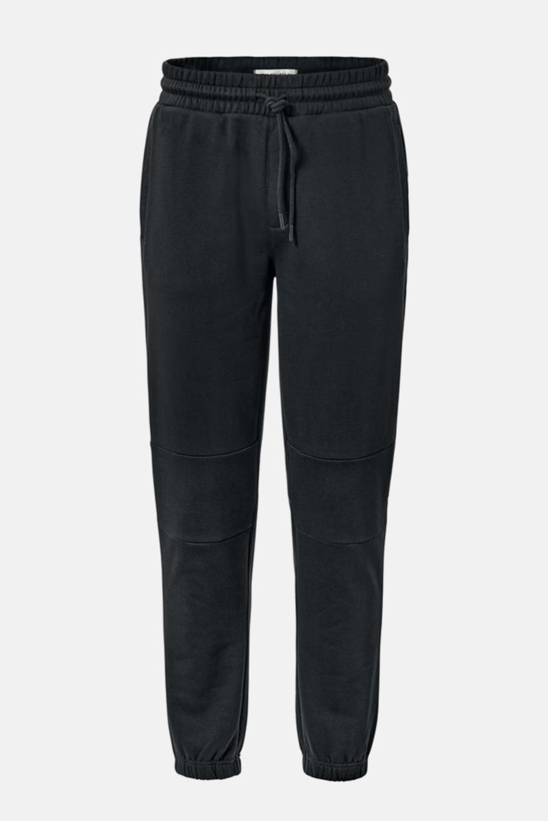 Men Regular Fit Plain Sweatpants, Black