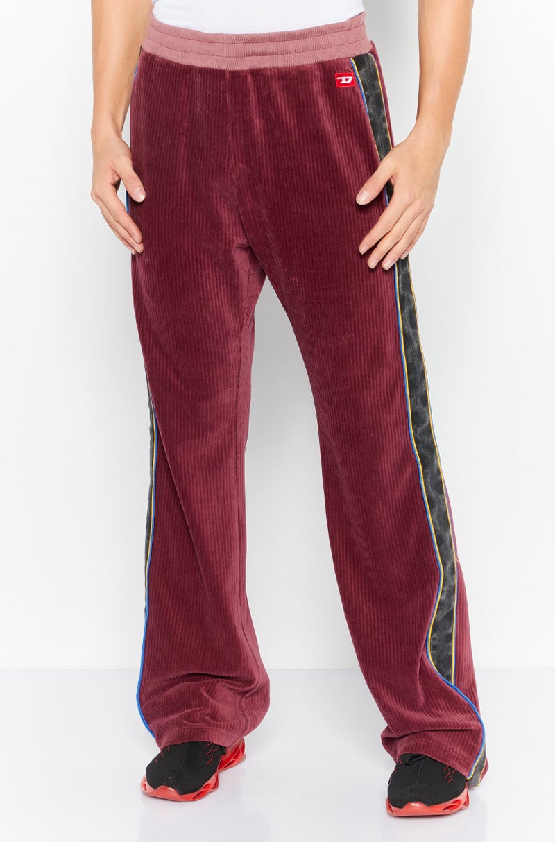 Men Regular Fit Textured Sweatpants, Maroon