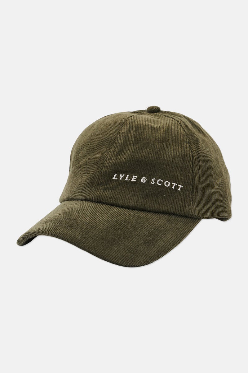 Men Cord Baseball Cap, Olive