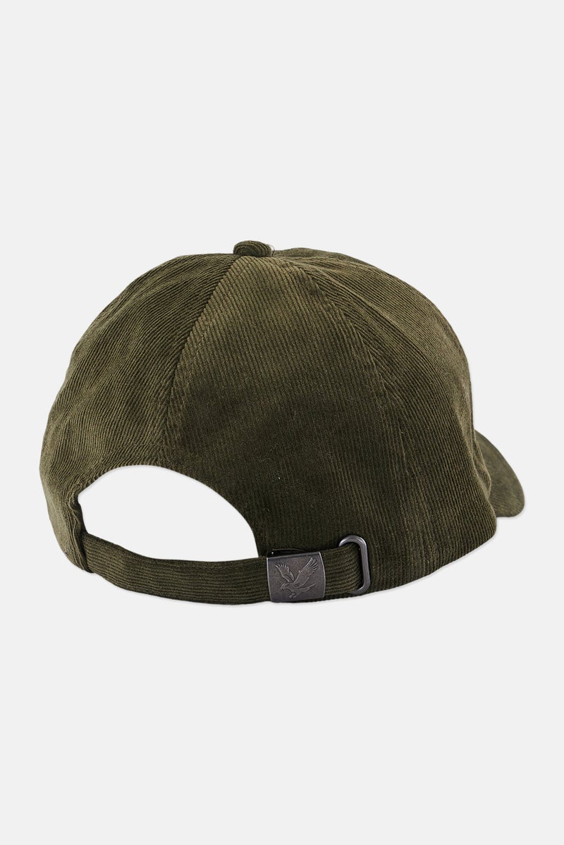 Men Cord Baseball Cap, Olive