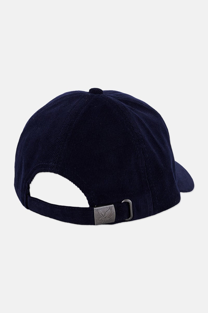 Men Cord Baseball Cap, Navy Blue