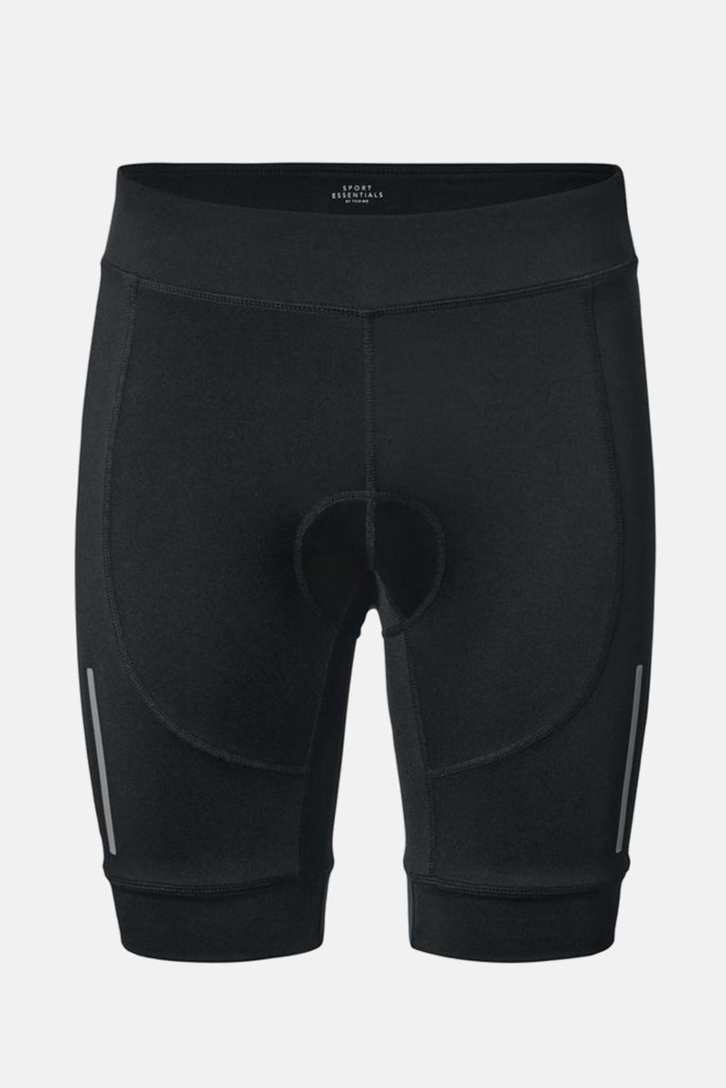 Men Sportswear Fit Plain Cycling  Shorts, Black