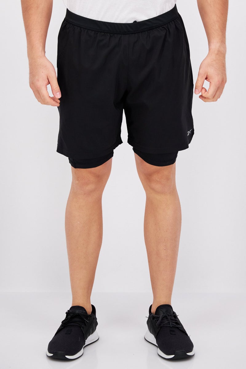 Men Sportswear Fit Brand Logo Training Short, Black