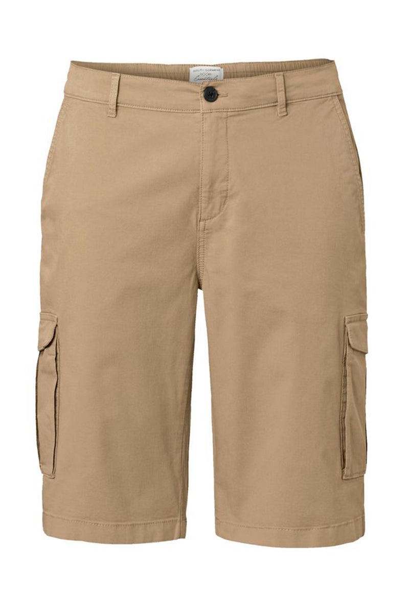 Men Plain Basic Short, Beige