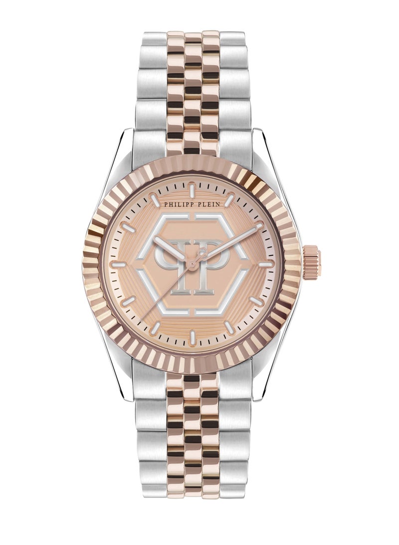 Date Superlative Watch For Women With Rose Gold Stainless Steel Bracelet 38 Mm 5 Atm