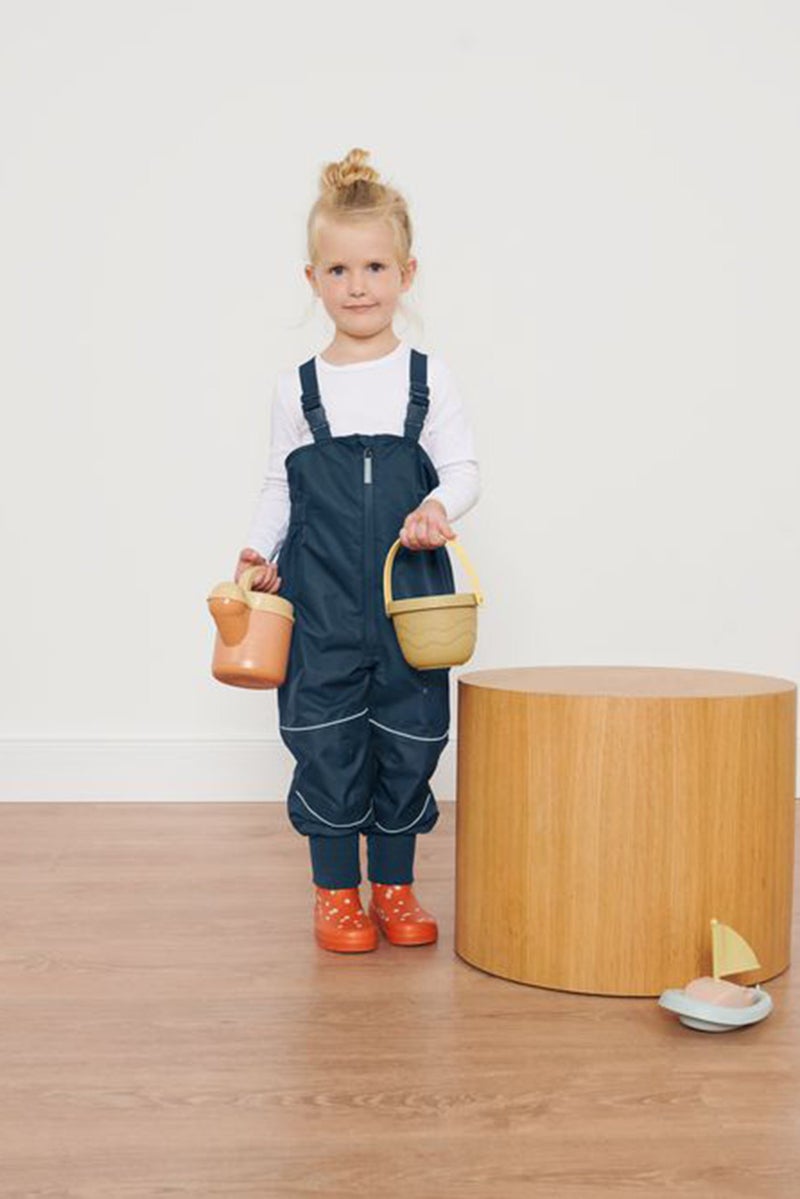 Toddlers Girl Plain Rain Rompers, Navy