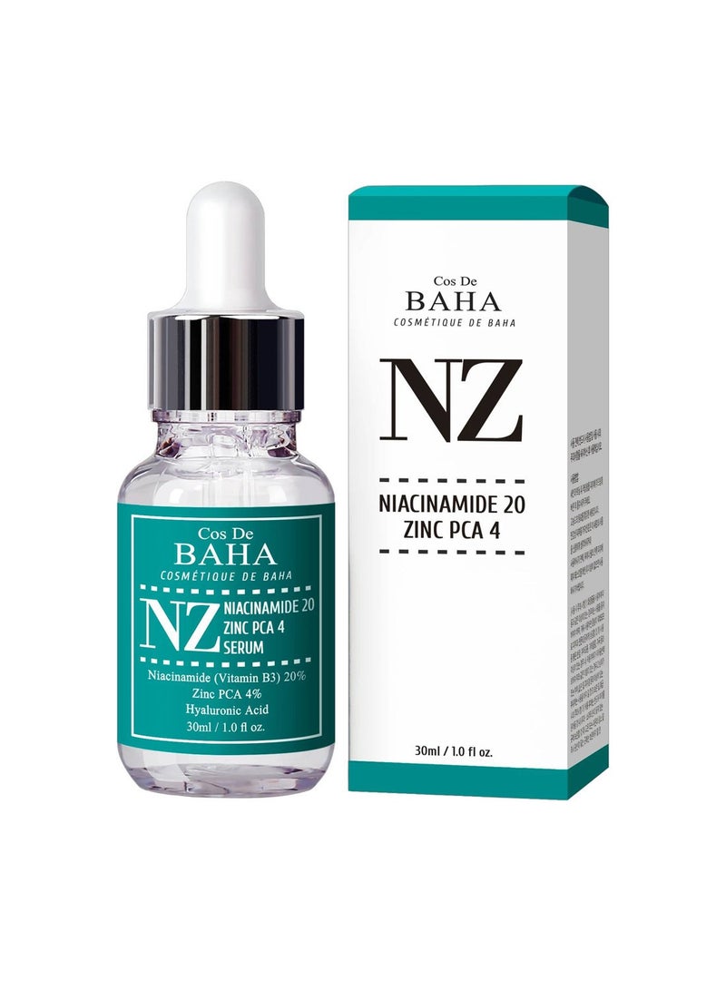 Cos De BAHA Niacinamide 20% + Zinc 4% Serum for Face - Pore Reducer + Uneven Skin