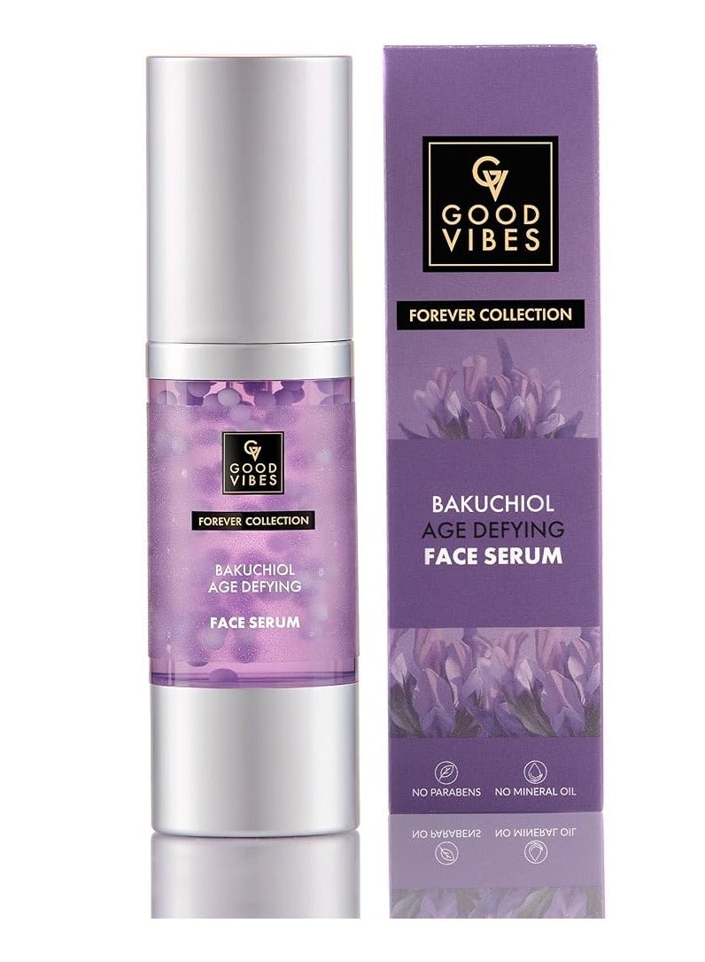 good vibes Bakuchiol Age Defying Face Serum - Help Reduce Fine Lines, Provides Youthful Radiance and Intense Nourishment - Sulphates and Parabens Free - 30 ml