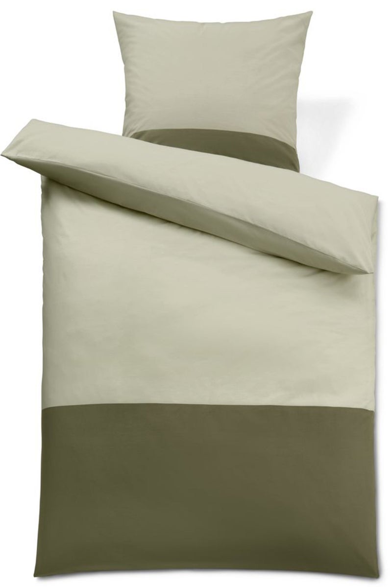 Solid Premium Cotton Duvet Set 140 x 200 cm, Olive