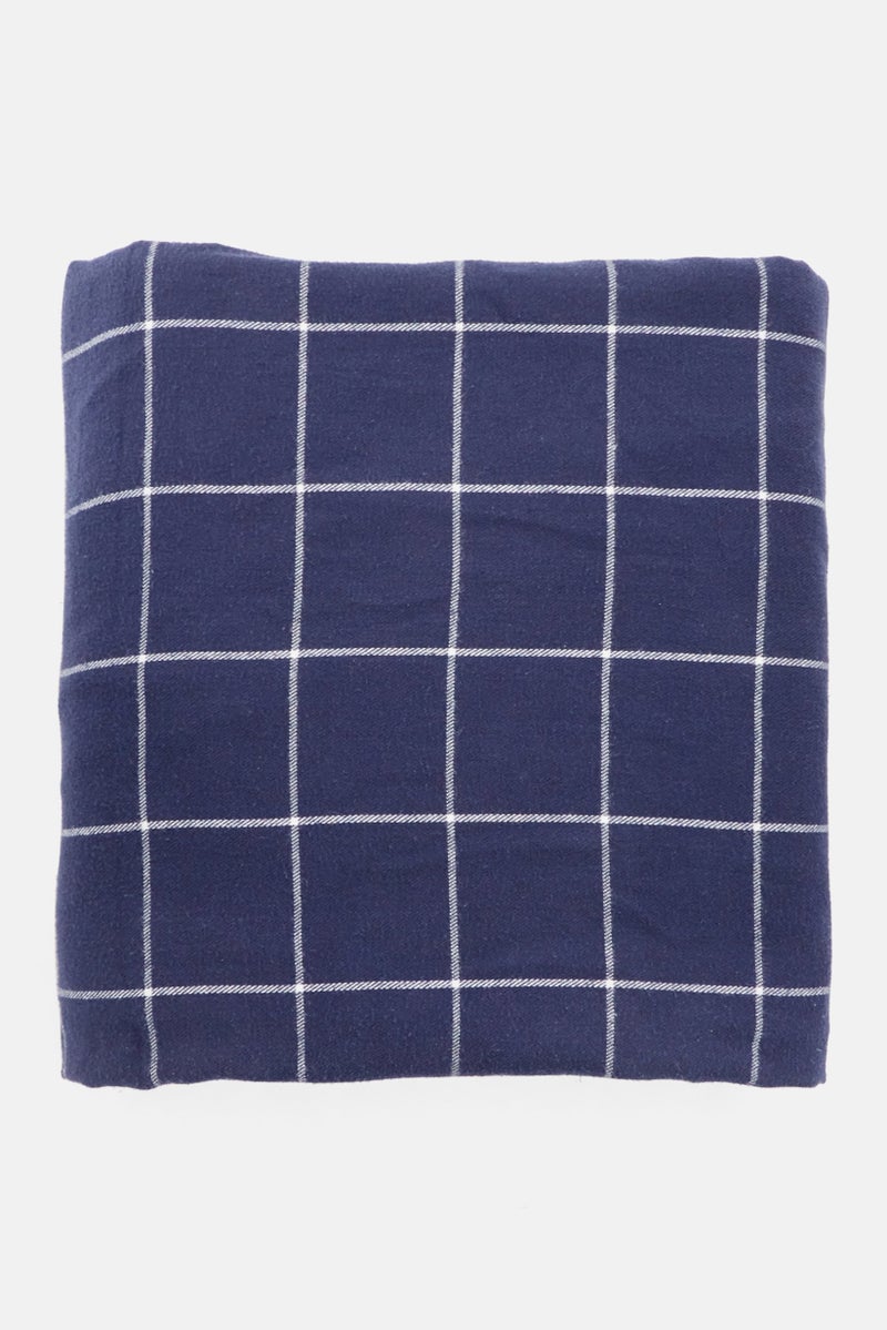 Single Flannel Duvet Set 135 x 200 cm, Navy