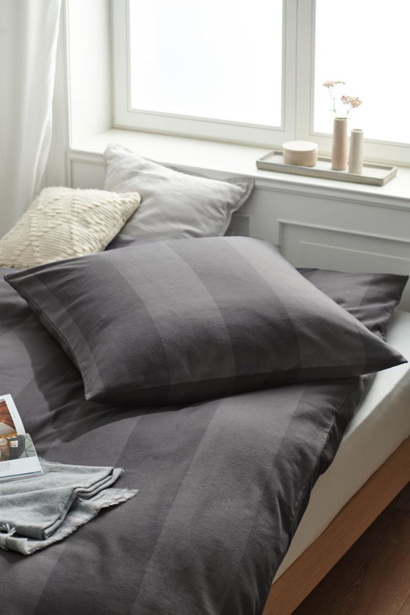 Single Flannel Duvet Set 135 x 200 Cm, Grey