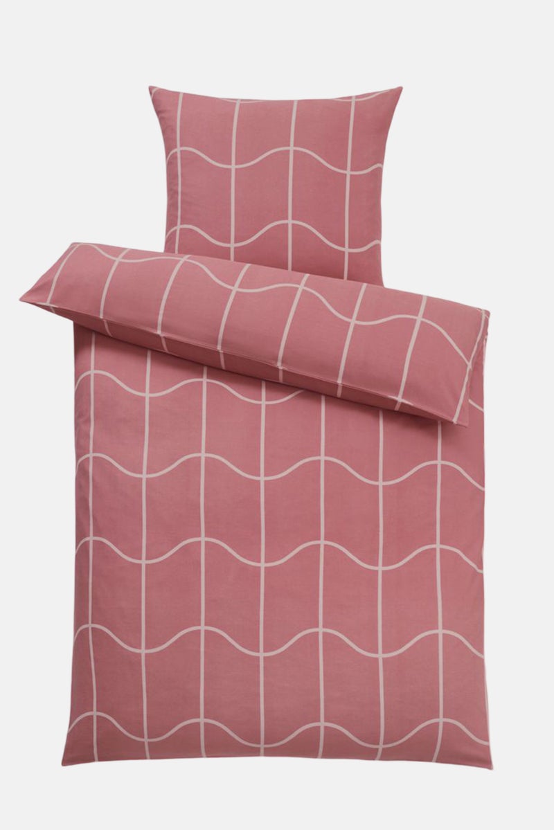 Flannelette Duvet Set 135 x 200 cm, Pink