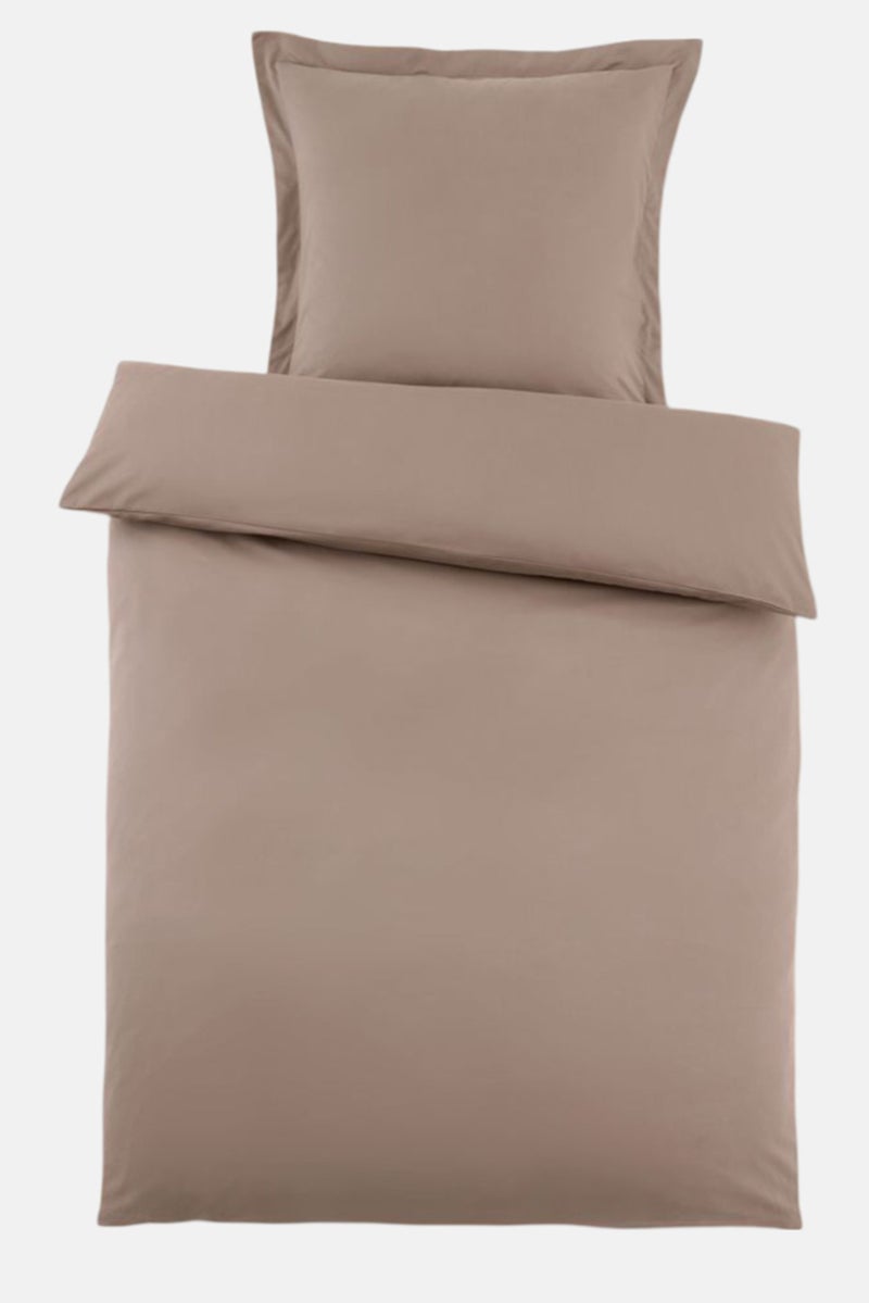 Single Plain Duvet Set 140 x 200 cm, Brown