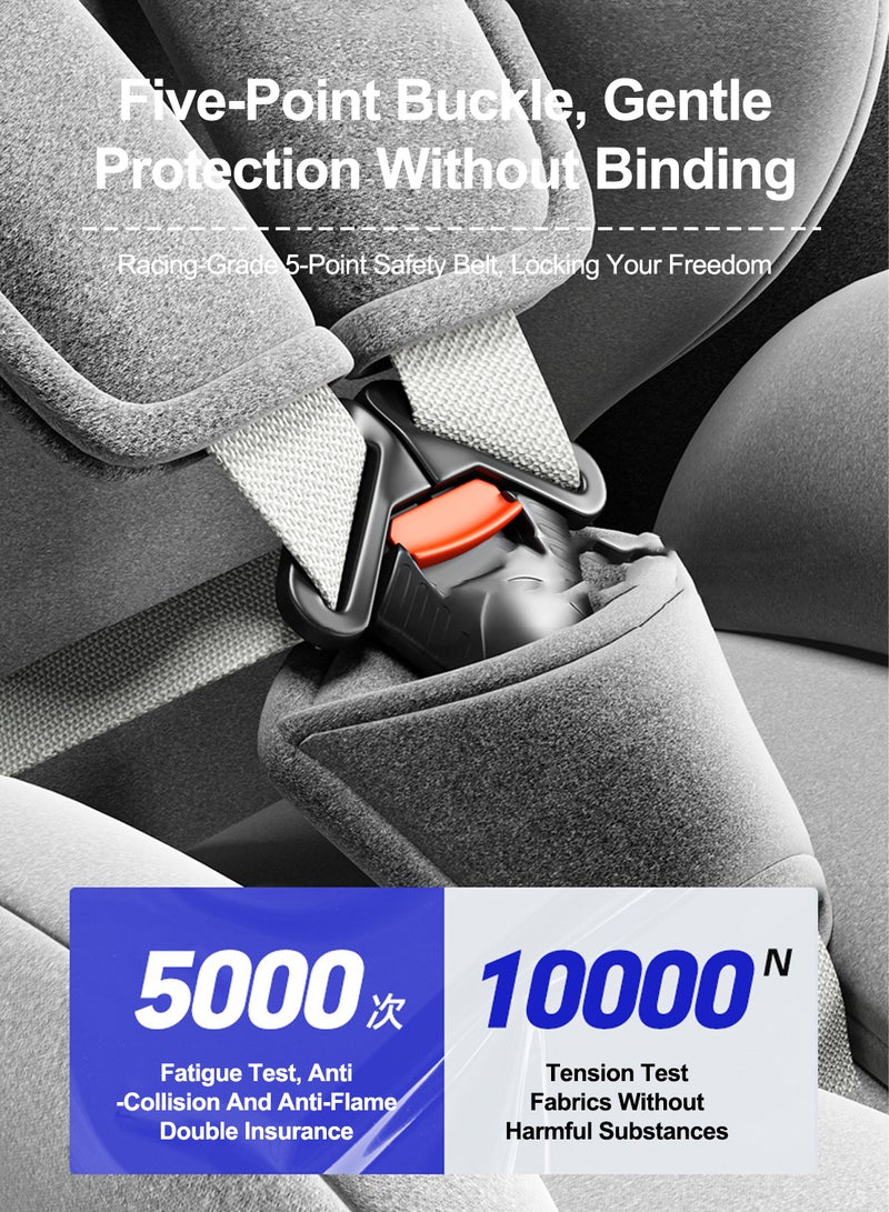 Multifunctional Baby Car Seat 360° Rotation Safety Seats Suitable From 0 Months-12 Years With Footrest