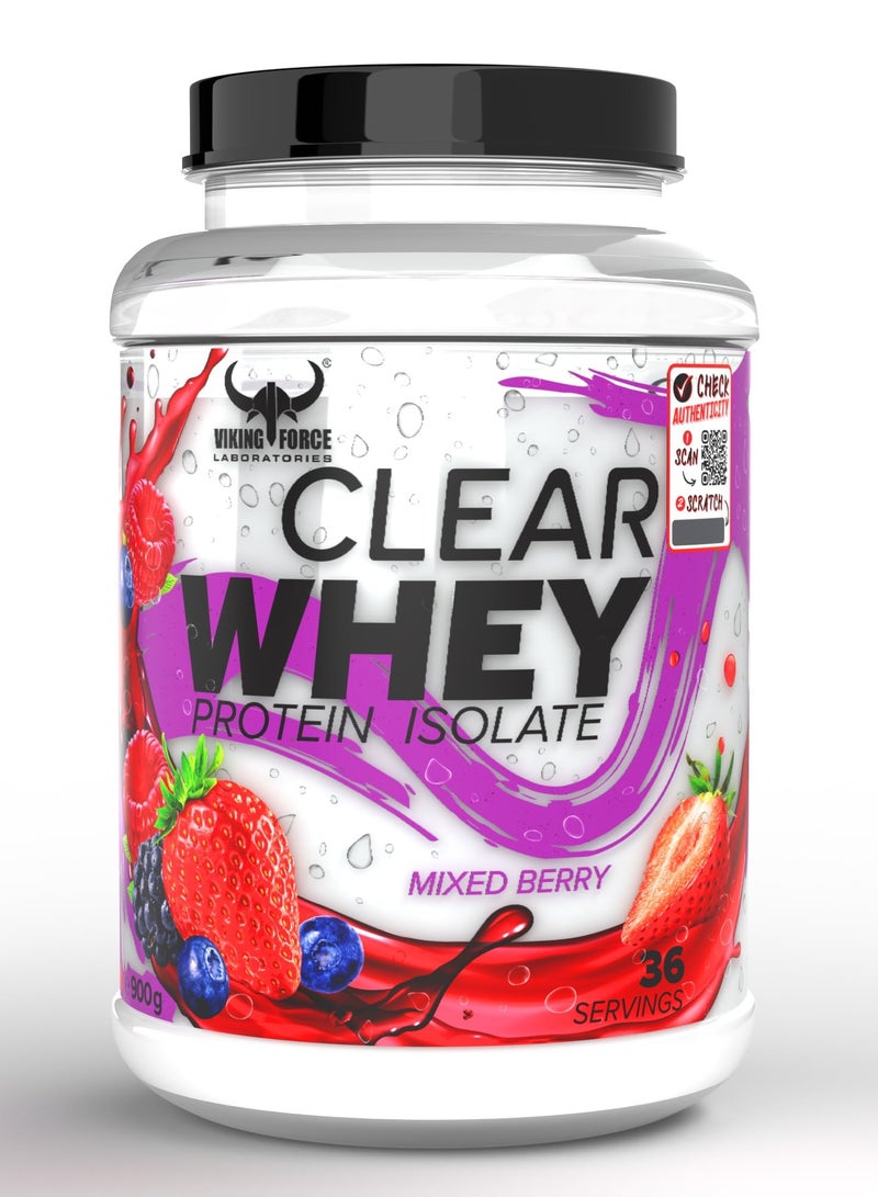 VIking Clear Whey Isolate Protein Shake, 900 gm (Berry Mix)