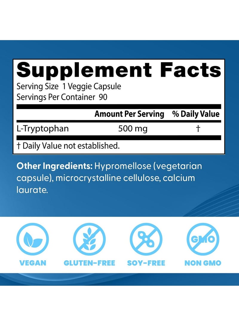 Best Ltryptophan Helps Sleep Healthy Mood And Behavior 90 Veggie Caps