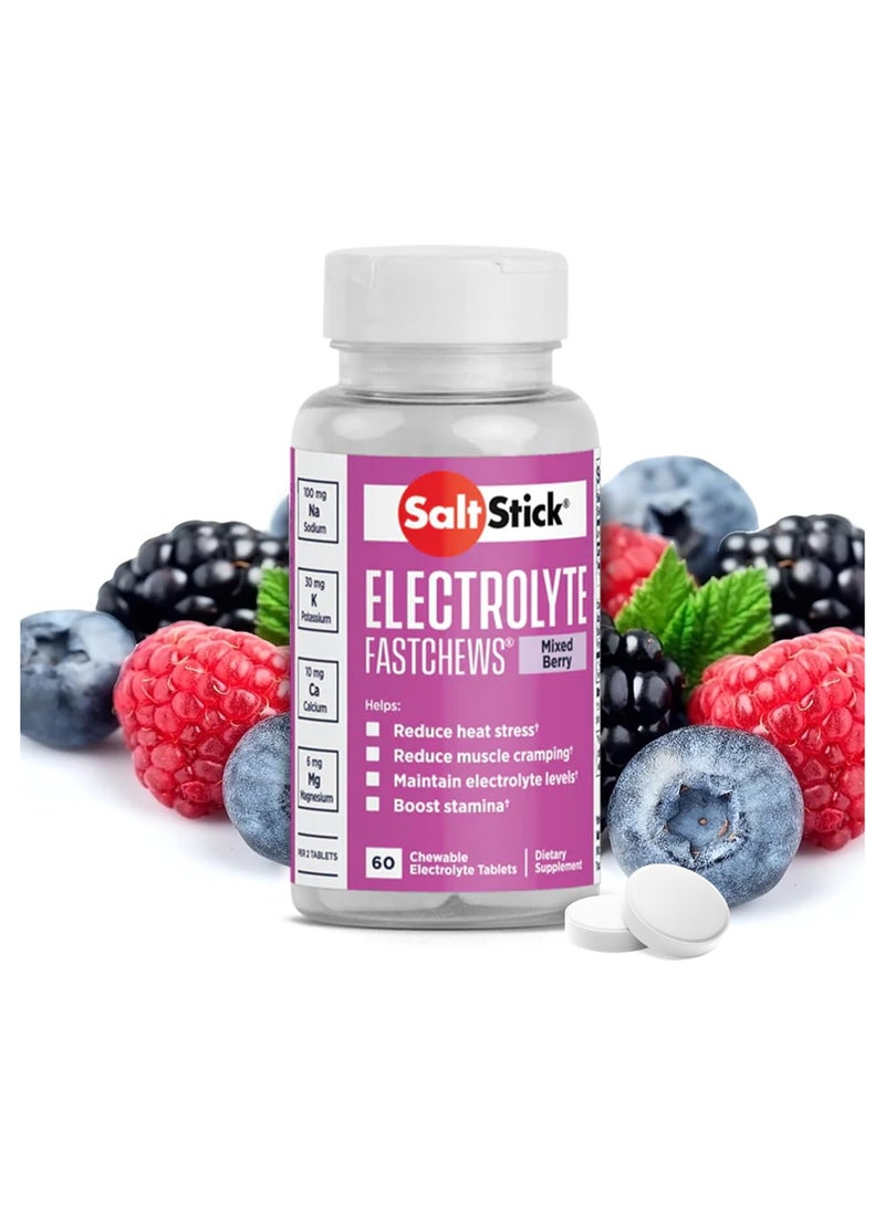 Electrolytes Fastchews Mixed Berry Flavour 60 Chewable Tablets