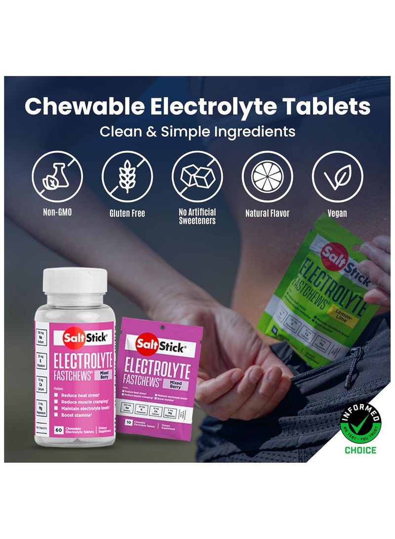 Electrolytes Fastchews Mixed Berry Flavour 60 Chewable Tablets