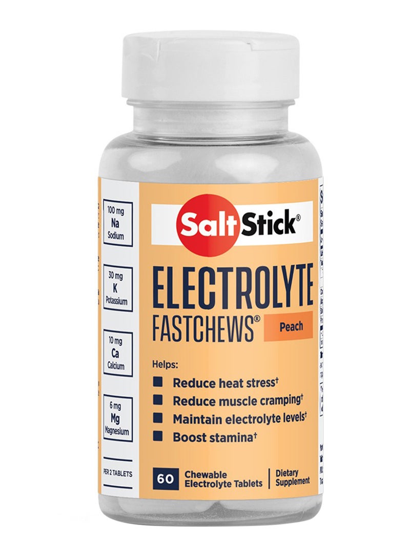 Electrolytes Fastchews Peach Flavour 60 Tab