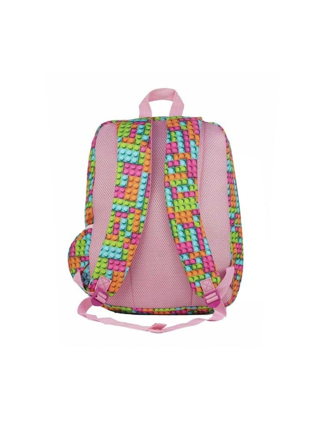 Printed Waterproof Kids 28L Backpack With Zip Closure Ideal For 6-12 Years Girls Compatible With 15 Inch Laptop