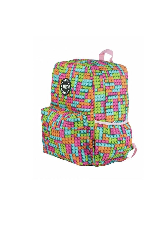 Printed Waterproof Kids 28L Backpack With Zip Closure Ideal For 6-12 Years Girls Compatible With 15 Inch Laptop