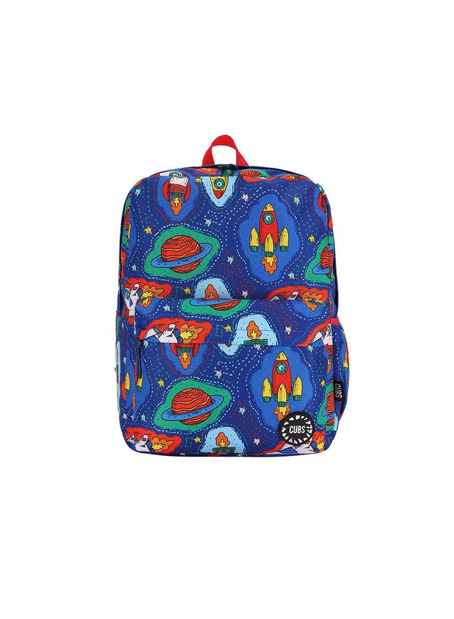 CUBS Junior Rocket Print Waterproof Kids 28L Backpack – Ideal for Girls & Boys (Ages 6–12) | Fits 15