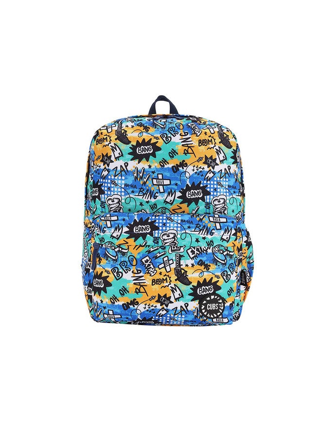 Printed Waterproof Kids 28L Backpack With Zip Closure Ideal For 6-12 Years Age Group Compatible With 15 Inch Laptop