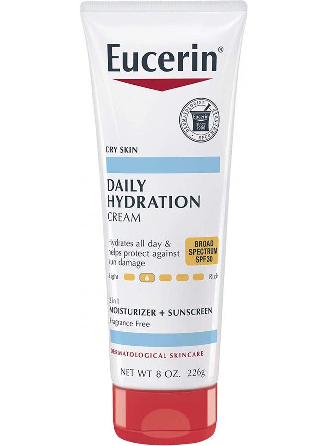 Daily Hydration Broad Spectrum Spf 30 Sunscreen Body Cream For Dry Skin, 8 Oz Tube