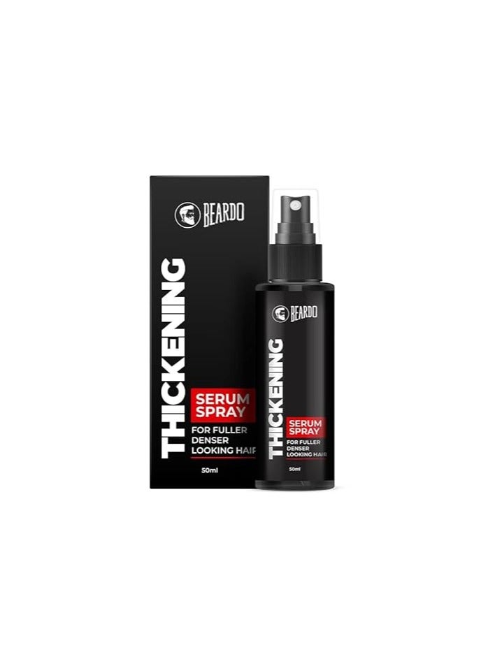 Beardo Thickening Serum Spray, 50 ml | |For Frizz-free, Smooth & Glossy Hair on-the-go | Hair Volume Spray for Men| Serum for Hair Smoothing | Hair Serum Men | Volumizing