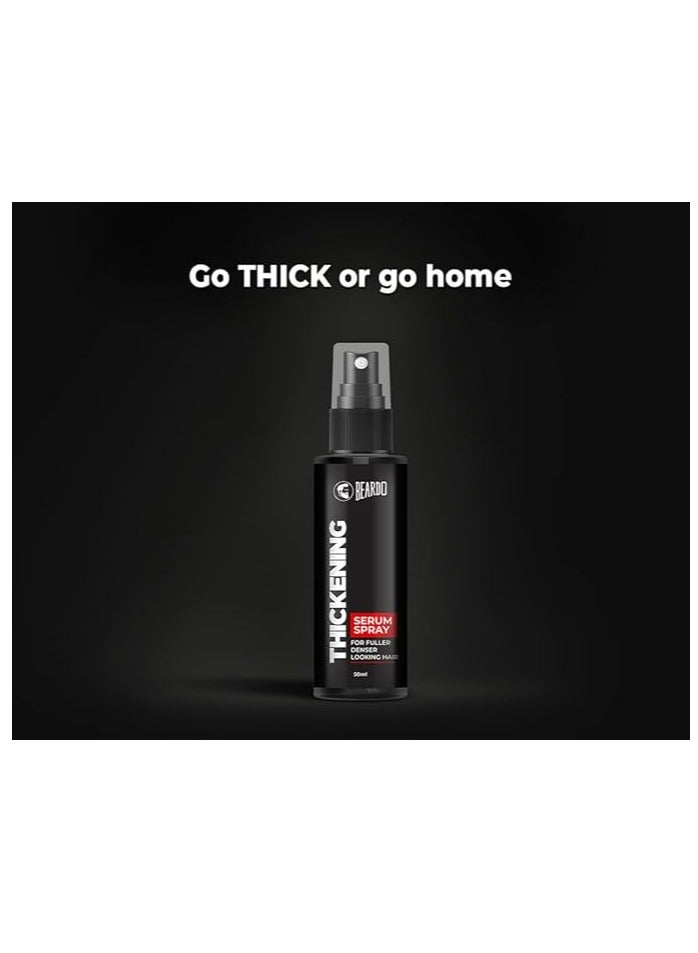 Beardo Thickening Serum Spray, 50 ml | |For Frizz-free, Smooth & Glossy Hair on-the-go | Hair Volume Spray for Men| Serum for Hair Smoothing | Hair Serum Men | Volumizing
