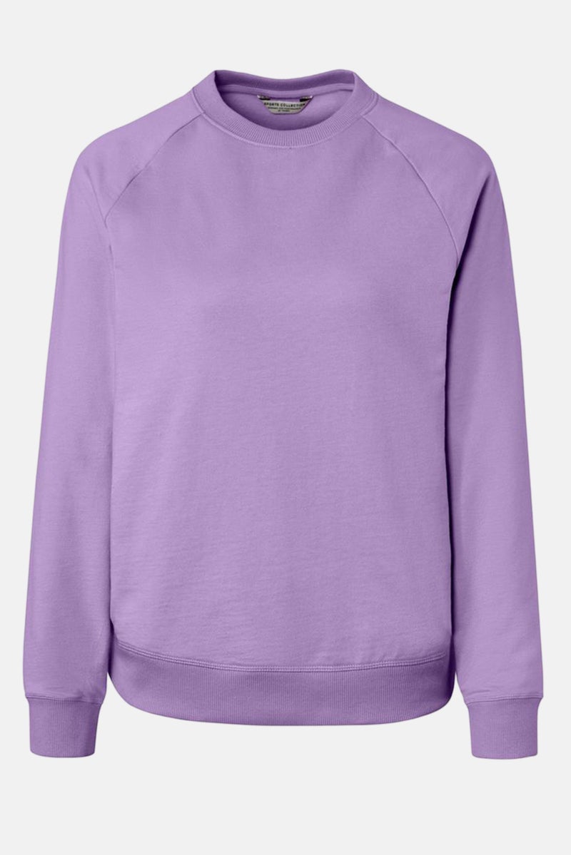 Women Sportswear Fit Plain Yoga Sweatshirts, Purple