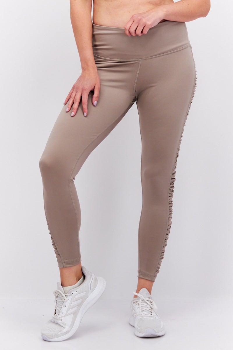 Women Sportswear Fit Training Leggings, Tan