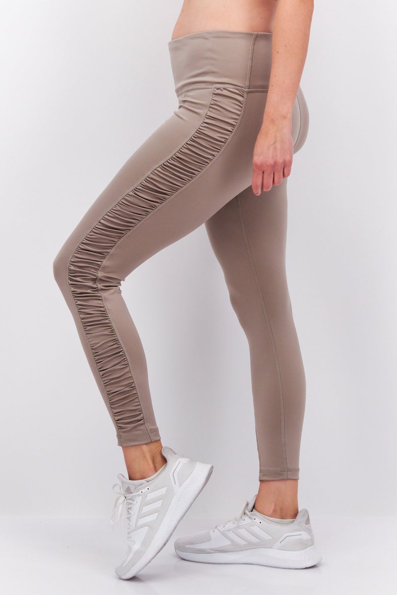 Women Sportswear Fit Training Leggings, Tan