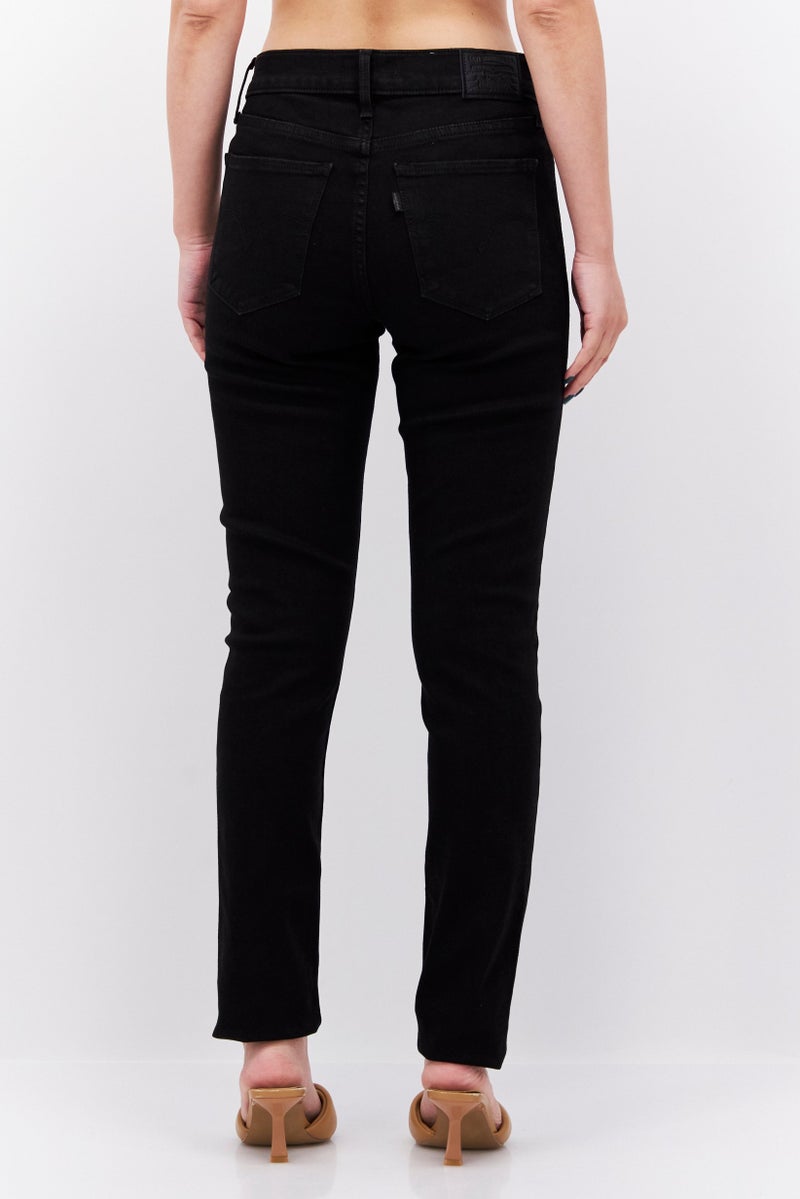 Women Skinny Fit Solid Stretchable Chino Pant, Black