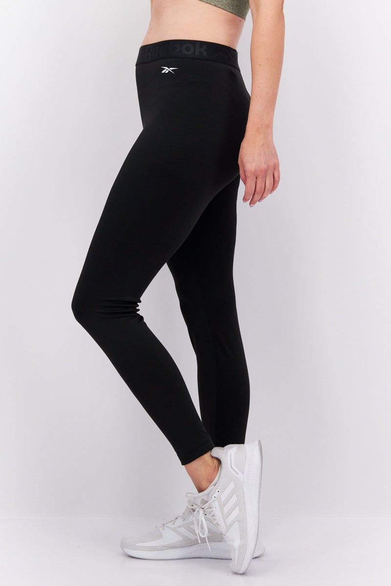 Women Sportswear Fit Pull On Training Leggings, Black