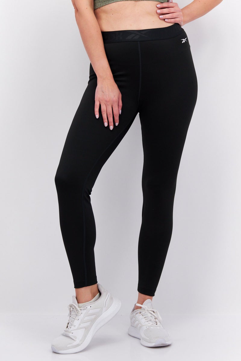 Women Sportswear Fit Pull On Training Leggings, Black