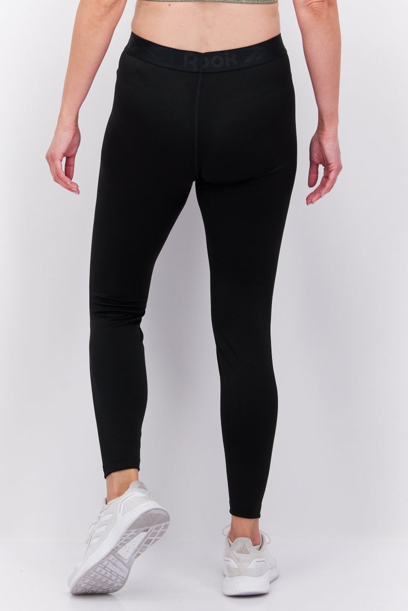 Women Sportswear Fit Pull On Training Leggings, Black