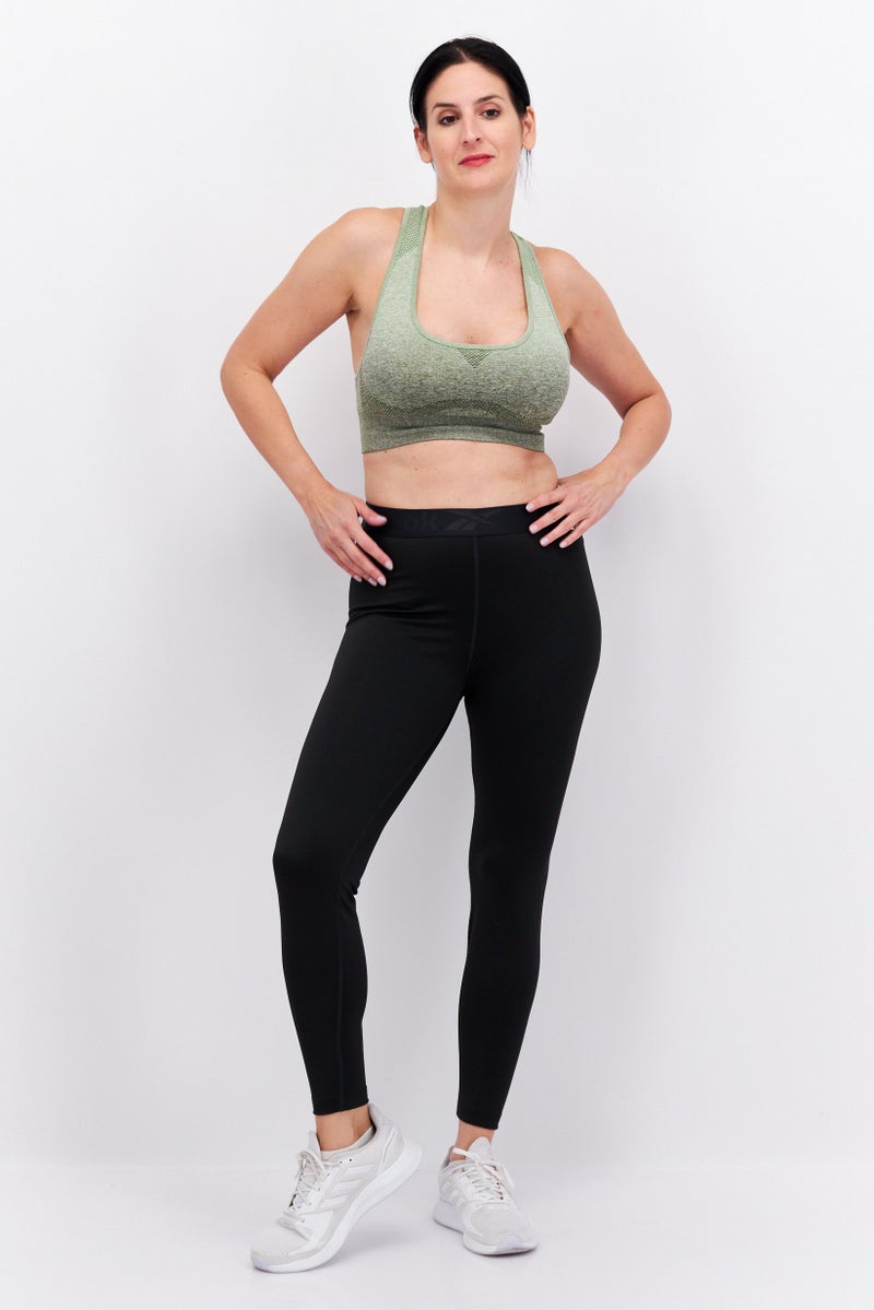 Women Sportswear Fit Pull On Training Leggings, Black