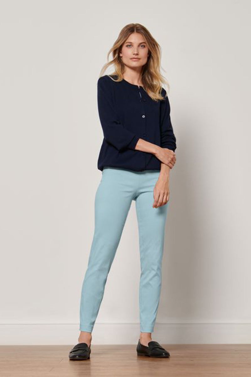 Women Skinny Leg Plain Pants, Light Blue