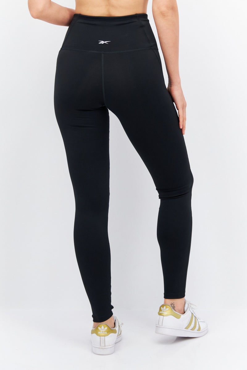 Women Sportswear Fit Plain Training Tights, Black