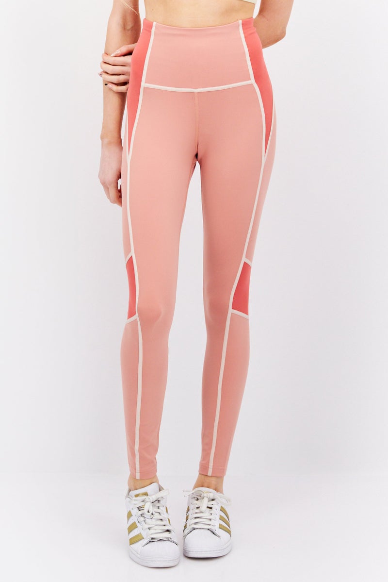 Women Sportswear Fit Training Leggings, Peach