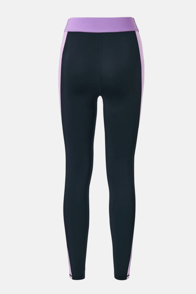 Women Sportswear Fit Training Tights, Navy/Purple