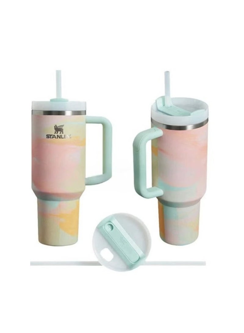 Stanley Quencher H2.0 FlowState Stainless Steel Vacuum Insulated Tumbler with Lid and Straw for Water, Iced Tea or Coffee, Smoothie and More, 40 oz