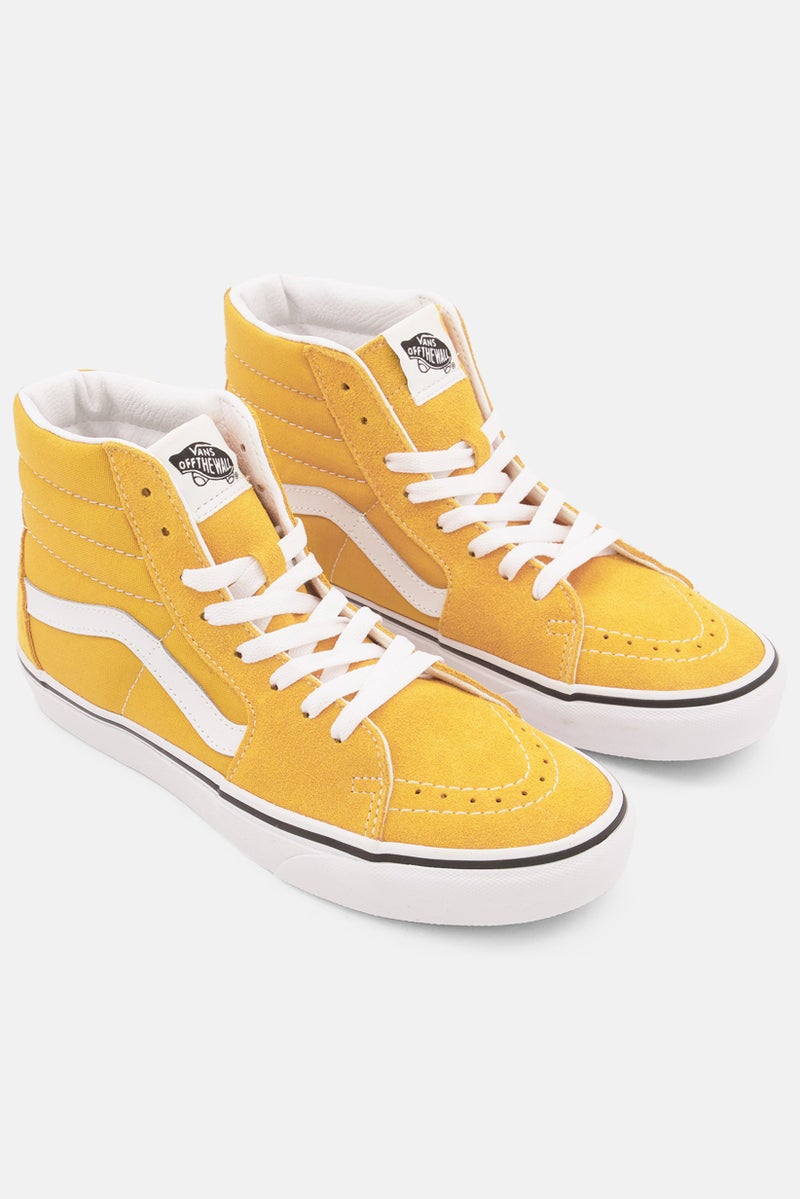 Men Lace Up Casual Shoes, Gold/White