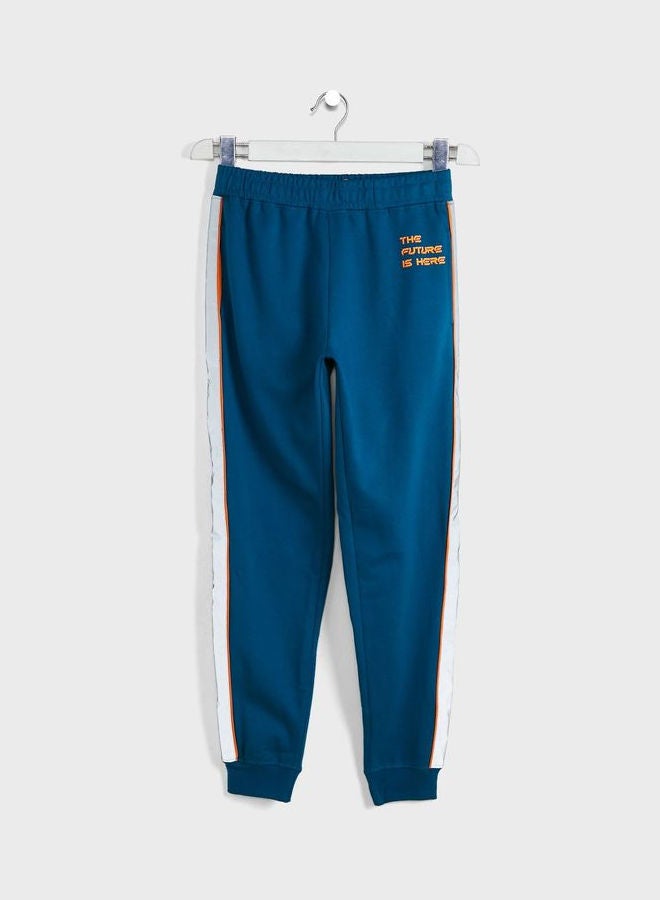 Youth Knitted Sweatpants Blue