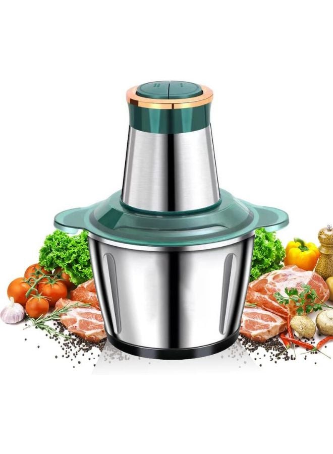 3L Food Processor For Home Use, Stainless Steel, 2 Speeds, For Meat/Vegetable/Rice Cereal/Milk Shake/Onions/Fruits/Egg/Chilli