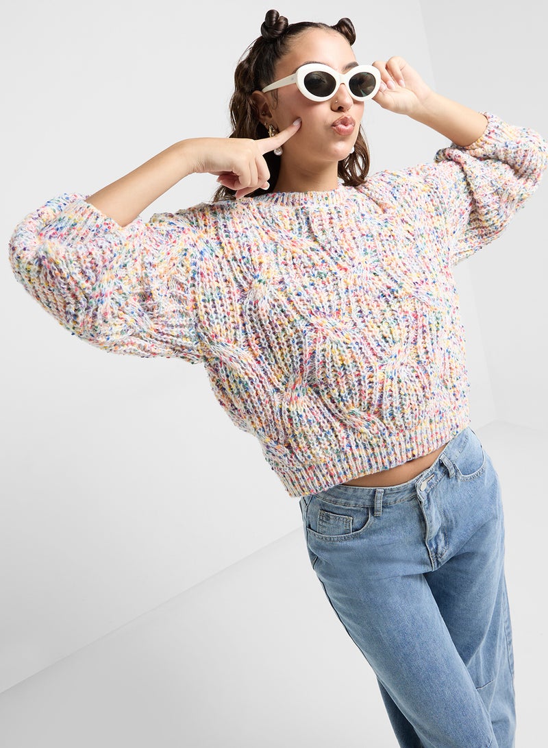 Marled Knit Sweater