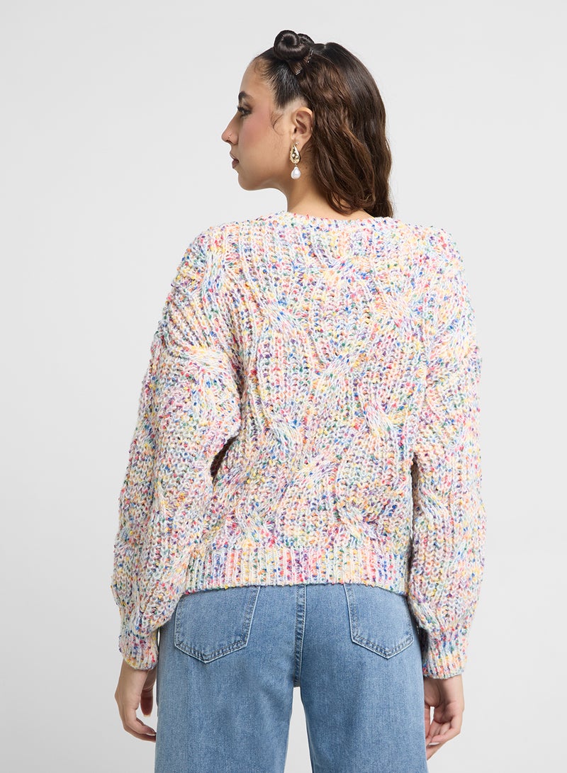 Marled Knit Sweater