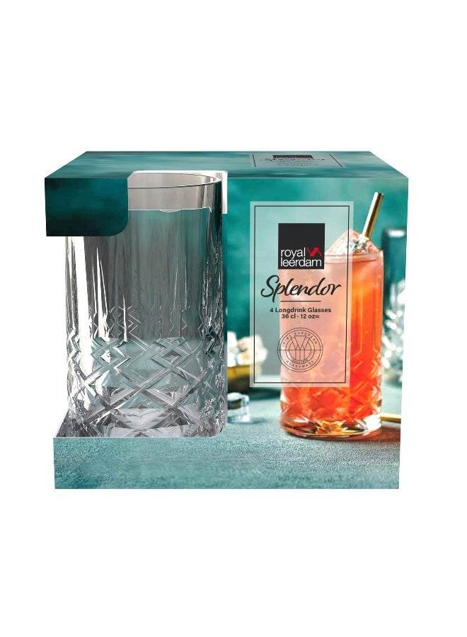 Royal Leerdam 4Pcs Splendor Hi Ball Glass Set 360 Ml